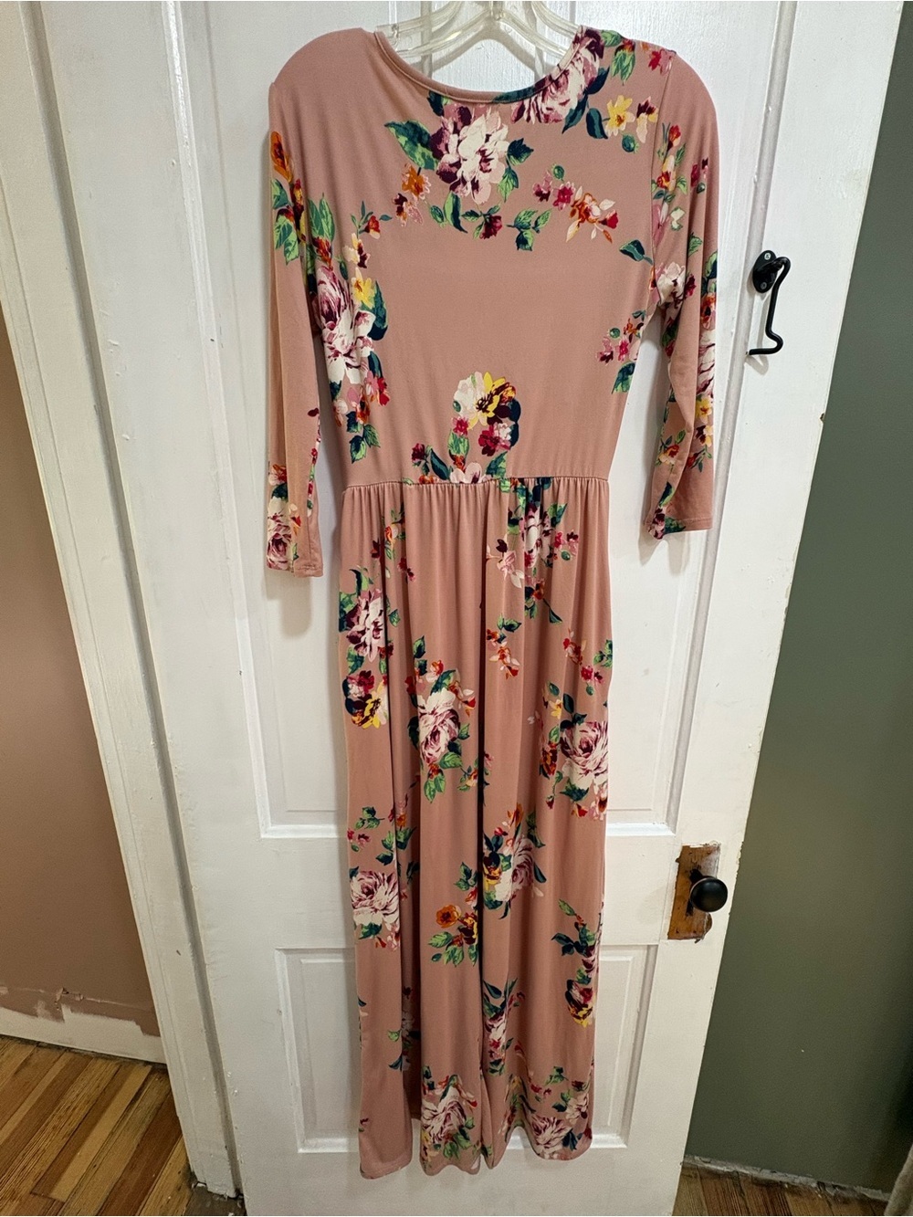 Reborn J Dusty Rose Floral Wrap Maxi Dress - Picture 5 of 6